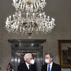 Le président italien, Sergio Mattarella, et le président du Conseil, Mario Draghi.