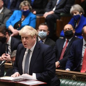 Le Premier ministre britannique, Boris Johnson, lors des questions au Parlement le 12 janvier.