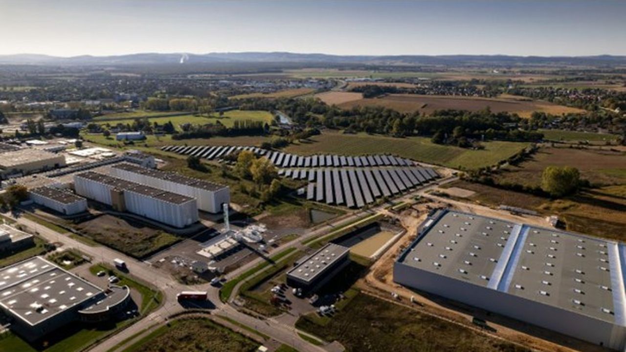 Une partie du parc industriel SaôneOr, en 2021.