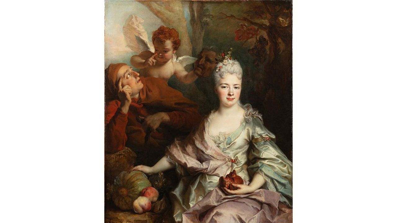 « Portrait présumé de madame de Parabère ou Portrait de dame en Pomone », de Nicolas de Largillière.