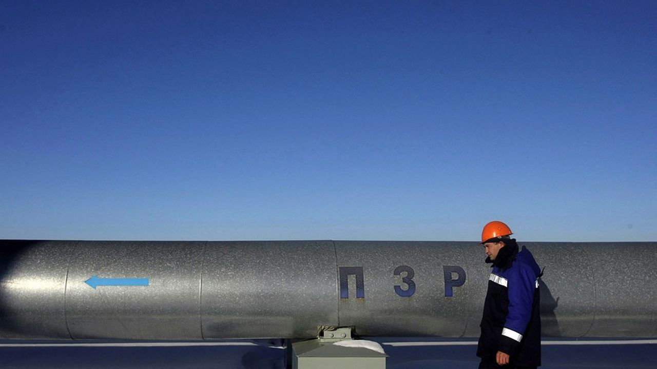 Pipeline de Gazprom à Soudja, près de la frontière ukrainienne. Les gazoducs russes ont assuré plus de 30 % de la consommation européenne l'an dernier.