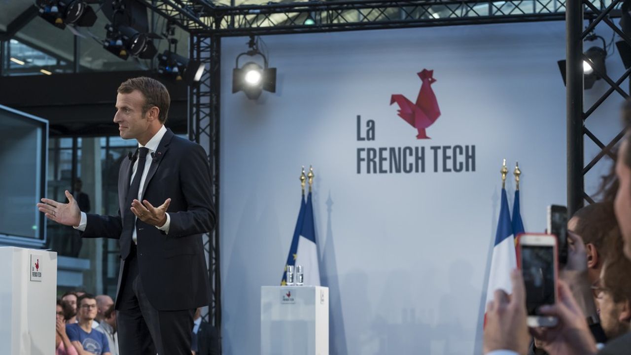 Le Next 40/FrenchTech 120 illustre la dynamique d'un écosystème largement soutenu par Emmanuel Macron, ici à Station F, lors de l'une des nombreuses rencontres organisées durant son quinquennat.