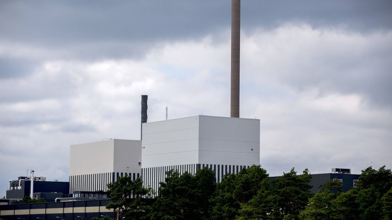 Le premier grand réacteur suédois, Oskarshamn 1. Le nucléaire représente un tiers de la production d'électricité nationale.