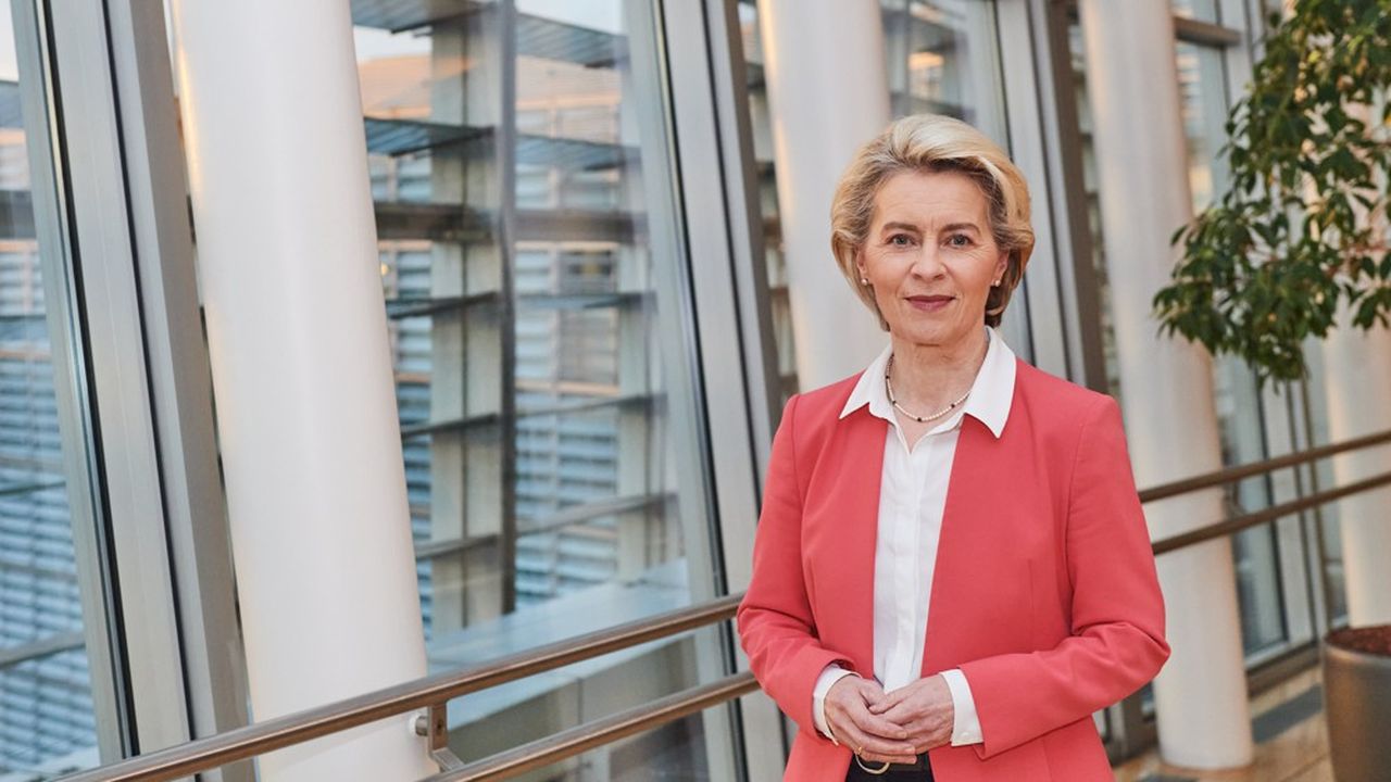 Ursula von der Leyen, le 1er février, au Berlaymont, siège de la Commission européenne.