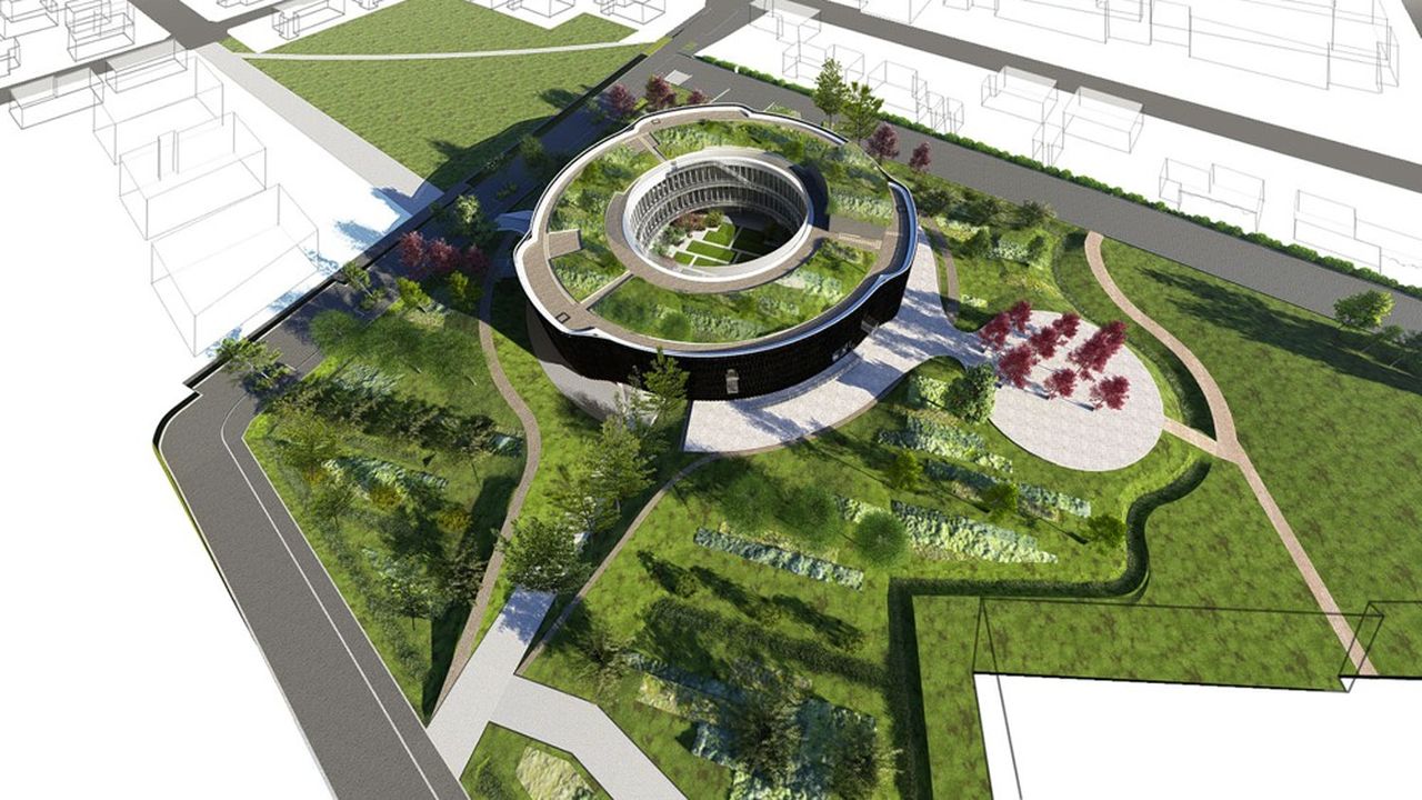 Le bâtiment circulaire, d'une surface totale de 2.500 mètres carrés s'implantera sur le terrain de l'IUT de Sarcelles.