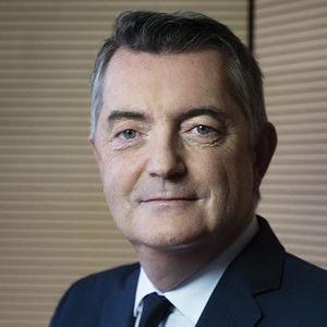 Philippe Heim, président de la Banque Postale, photographié dans son bureau en janvier 2022 .