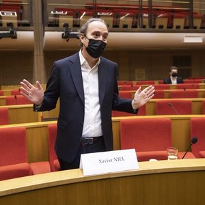 L'homme d'affaires Xavier Niel, lors de son audition par la commission d'enquête sur la concentration des médias.