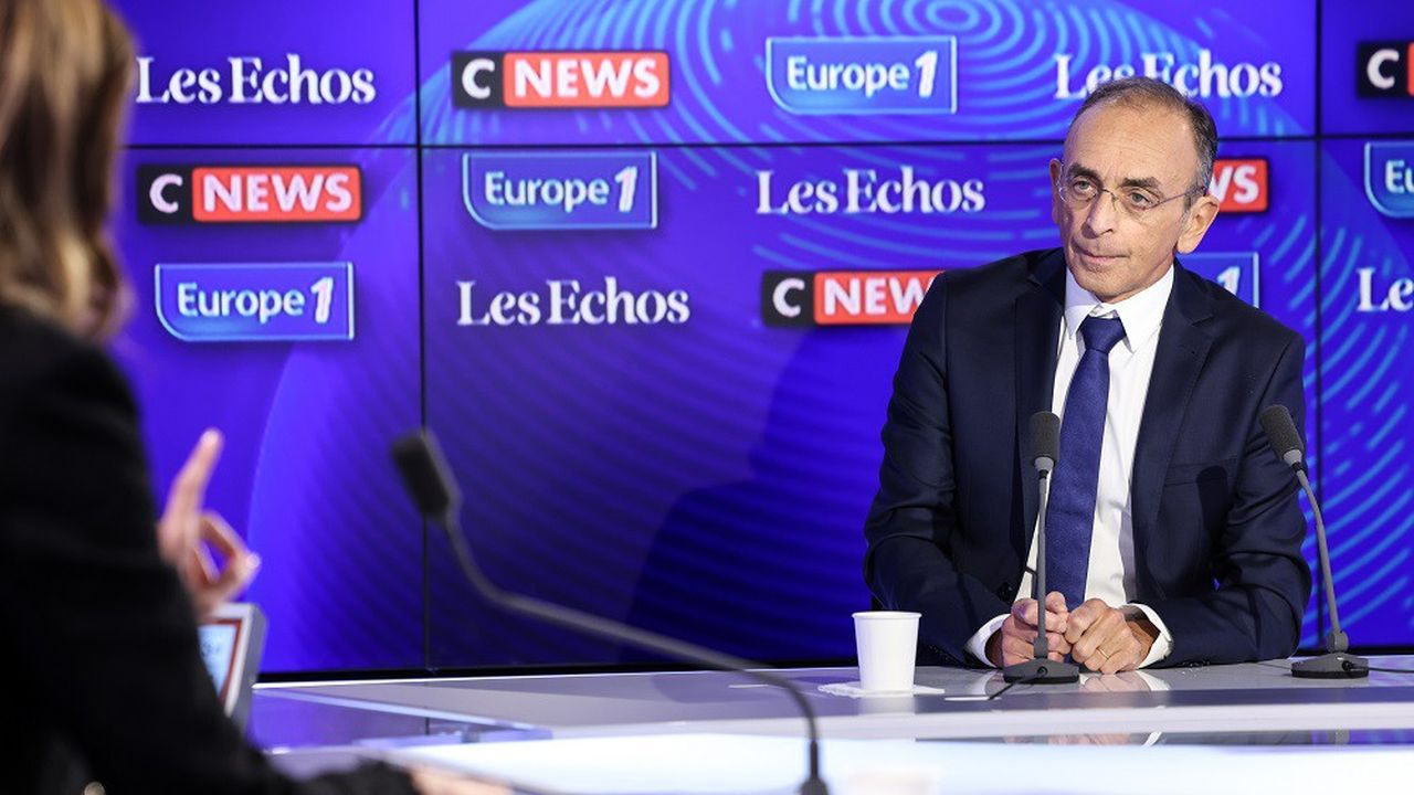Eric Zemmour lors du Grand Rendez-Vous Europe 1-CNews-« Les Echos » ce dimanche.