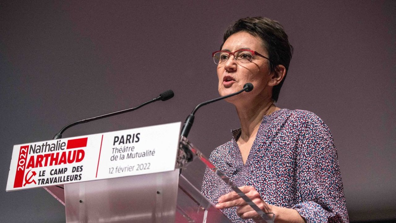Nathalie Artaud, candidate de Lutte ouvrière à l'élection présidentielle