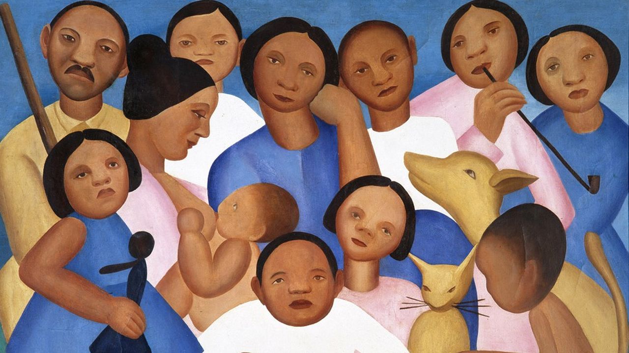 «La Famille» (1925), toile de la peintre brésilienne Tarsila Do Amaral