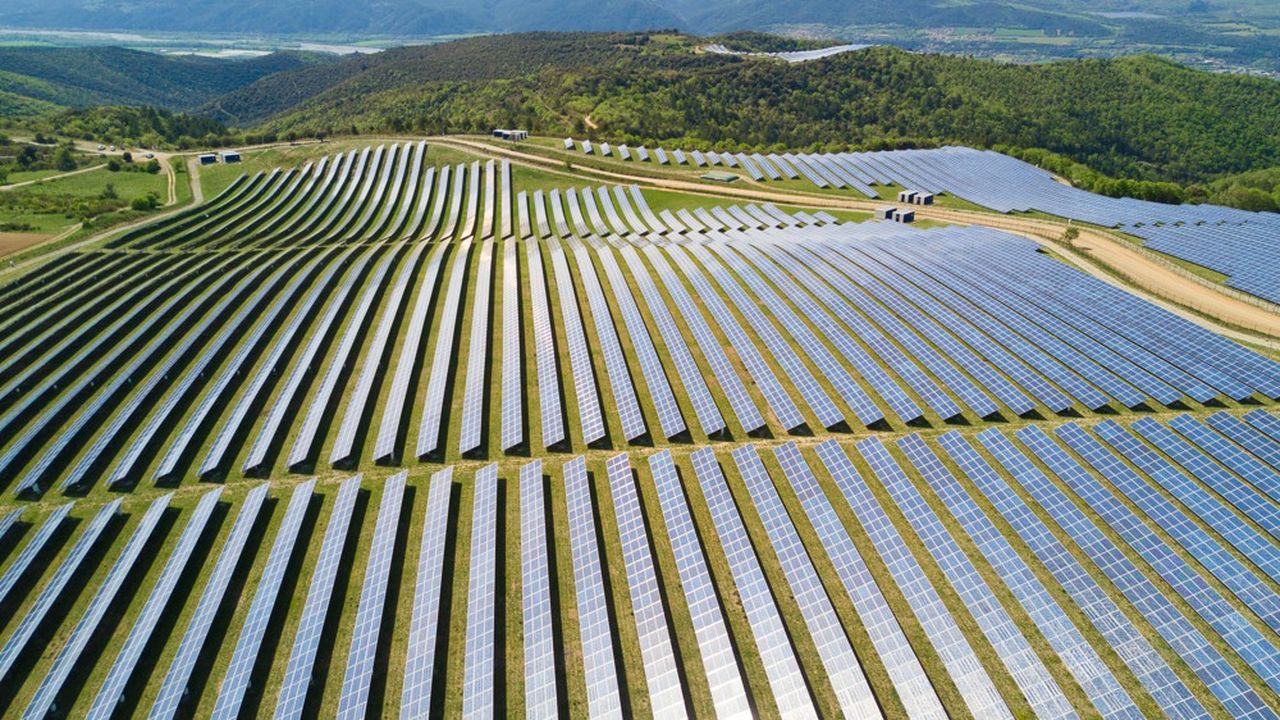Un parc photovoltaique en France.
