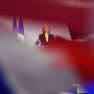 Valérie Pécresse lors de son premier meeting de campagne, au Zénith de Paris à la mi-février.