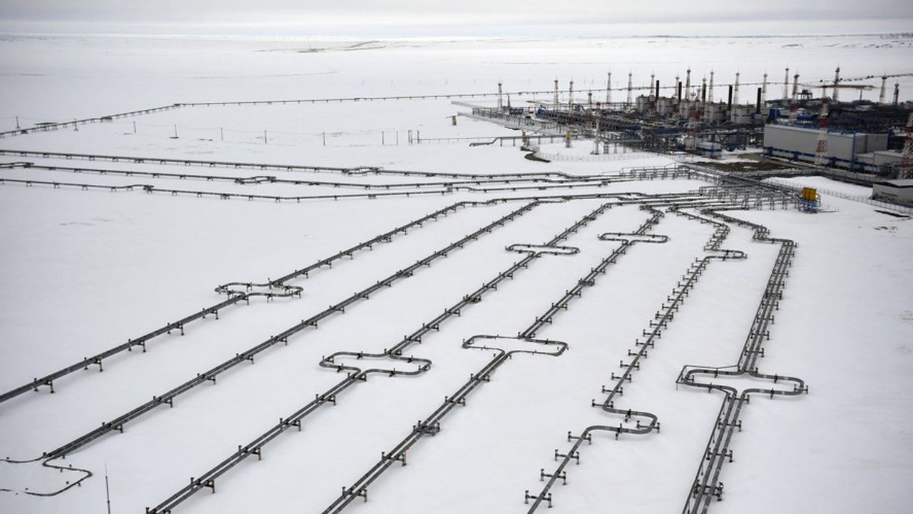 Pipelines sur le champ de gaz de Bovanenkovo, dans la péninsule arctique, en 2019.