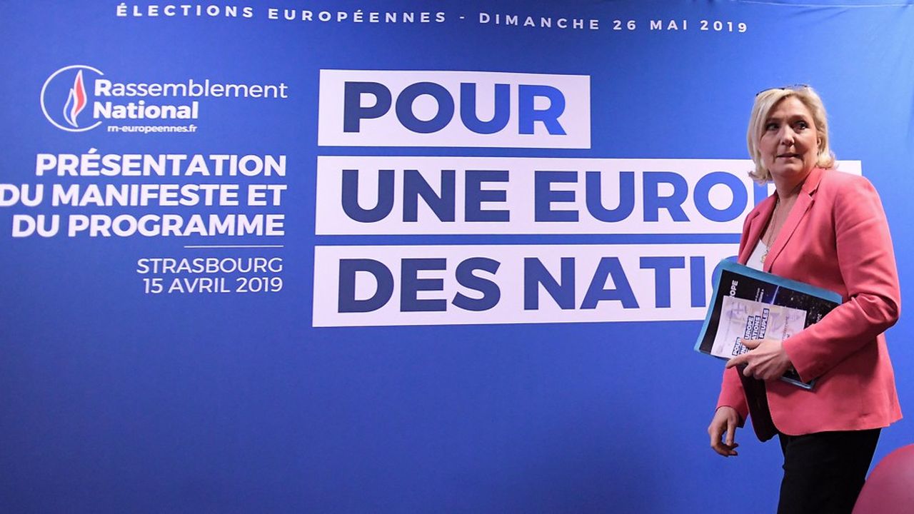 La candidate RN veut réduire unilatéralement la contribution française au budget de l'UE.
