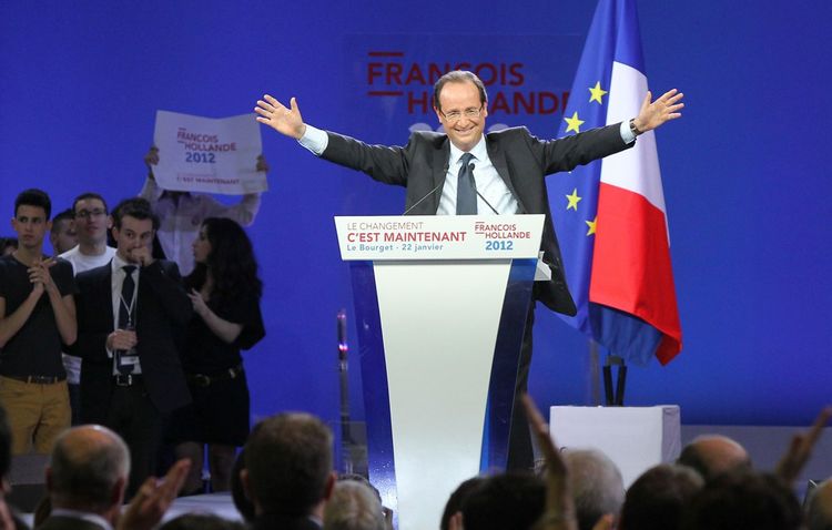 Le 22 janvier 2012 au Bourget, lors d'un gros meeting qui lancera sa campagne, François Hollande déclare : « J'ai un adversaire, le monde de la finance ». Des mots qui lui reviendront en boomerang une fois élu.