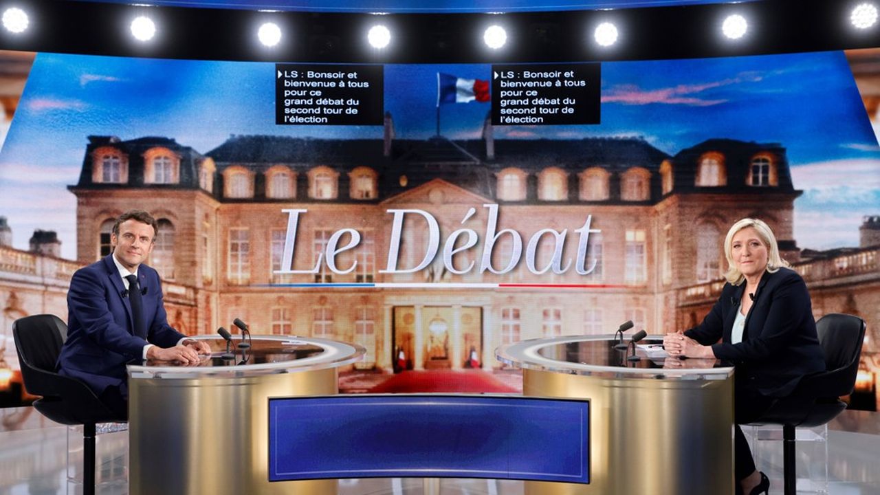 Emmanuel Macron et Marine Le Pen, mercredi soir lors du débat de l'entre-deux-tours de la présidentielle.