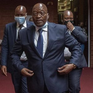 L'ancien président d'Afrique du Sud, Jacob Zuma, au tribunal en janvier 2022.