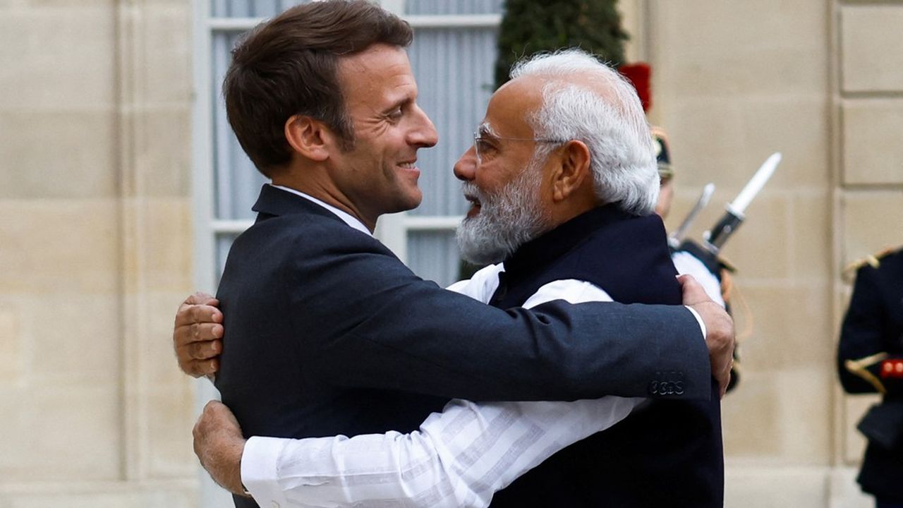 C'était la troisième visite de Norendra Modi en France. Il a invité le président Macron en Inde.