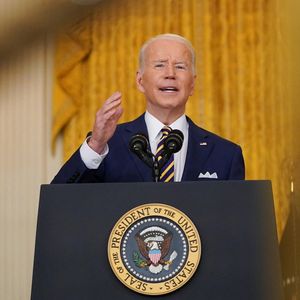 Le président Biden en conférence de presse à la Maison-Blanche, à Washington, le 19 janvier 2022.