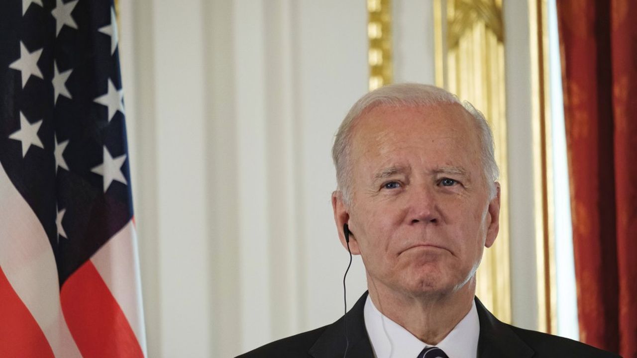 Joe Biden, lors de sa conférence de presse avec le Premier ministre japonais, Fumio Kishida, ce lundi 23 mai.