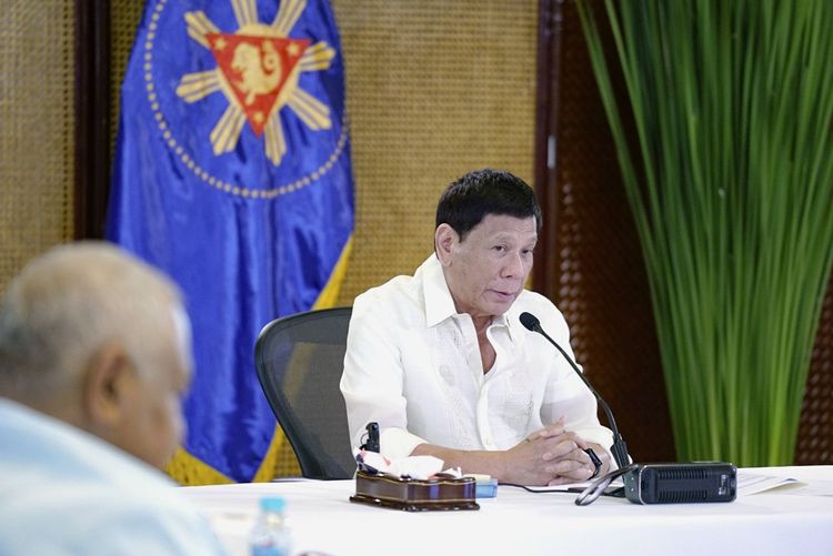 Le président des Philippines, Rodrigo Duterte, lors d'une réunion de son cabinet, le 23 mai.