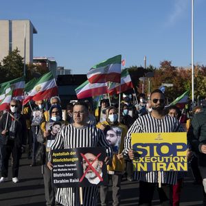 Une manifestation à Berlin contre le gouvernement iranien, le 9 octobre 2021.