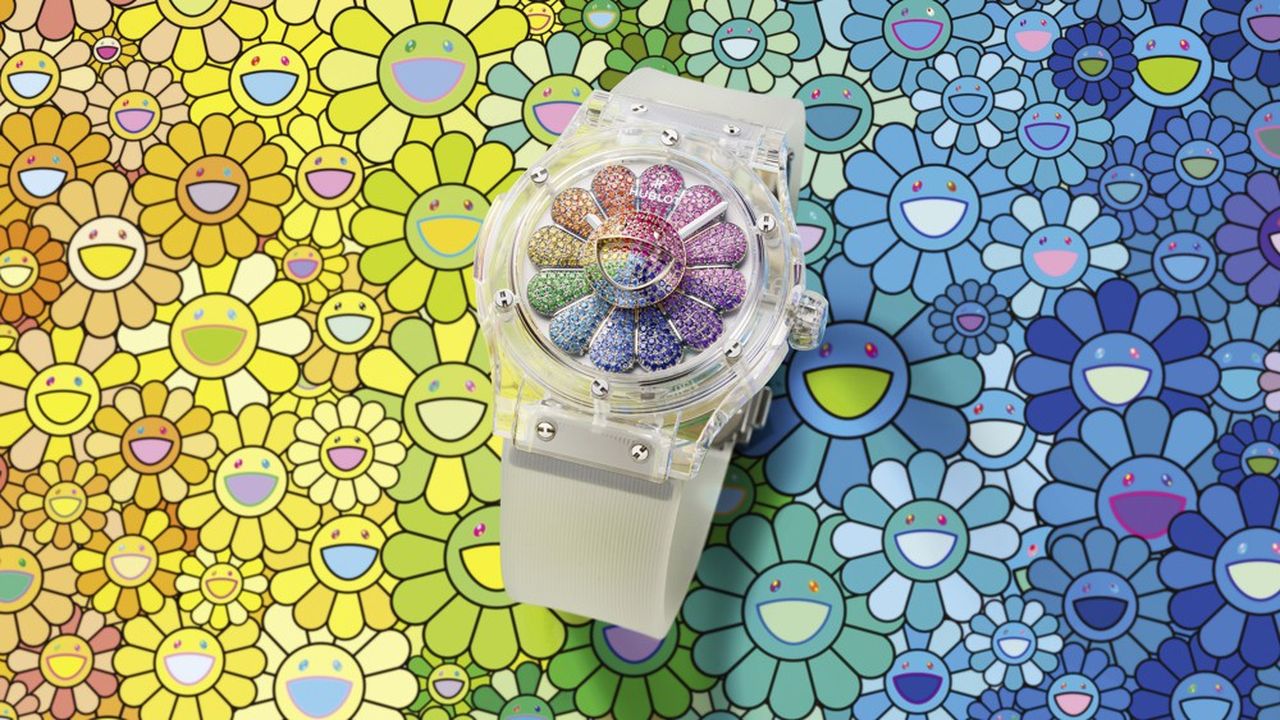 Classic Fusion Takashi Murakami Sapphire Rainbow : cette série limitée de montres s'accompagne de la présentation d'une édition limitée d'un NFT de l'artiste pour Hublot.