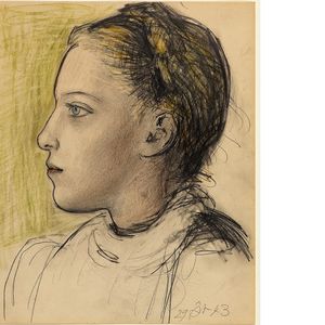 Pablo Picasso, « Portrait de Maya de profil » (1943).