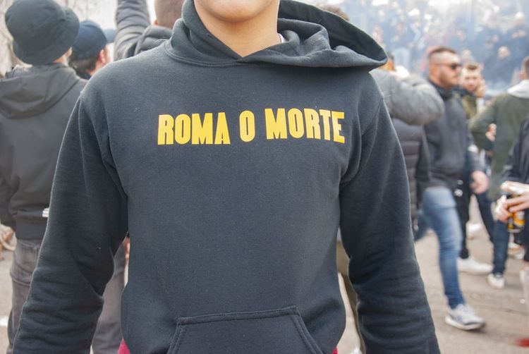 All'Olimpico di Roma durante il derby romano.