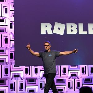 David Baszucki, le fondateur et CEO de Roblox, à la Roblox Developer Conference le 10 août 2019 en Californie.