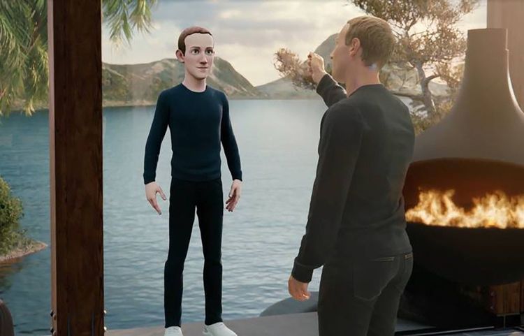 Mark Zuckerberg and his avatar.