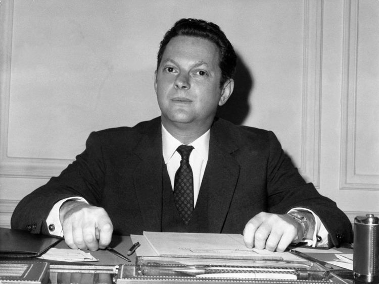 Portrait du directeur de la banque Lazard Michel David-Weill, le 4 octobre 1968. 
