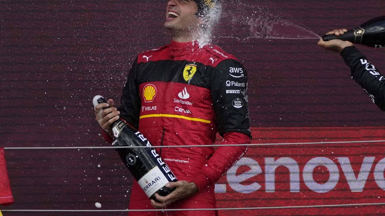 Carlos Sainz vainqueur du Grand prix de Silverstone le 3 juillet 2022