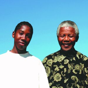 Ndaba Mandela avec son grand père Nelson Mandela