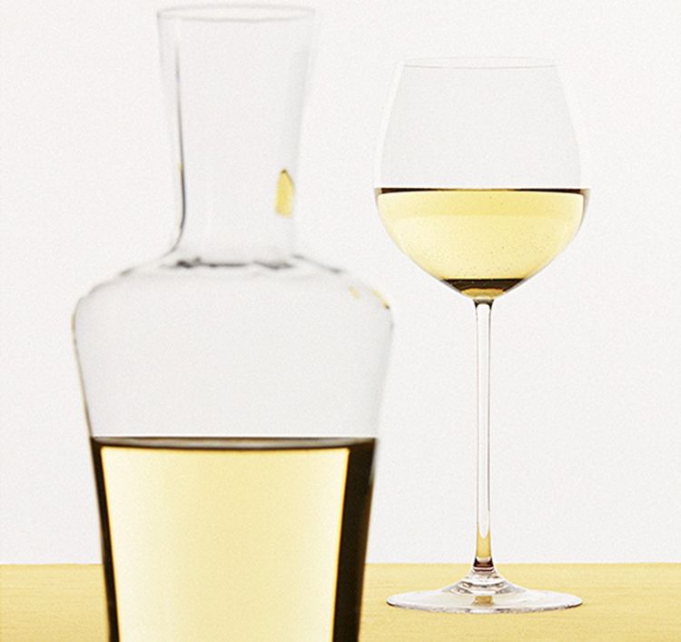 Carafe « Medoc » et verre « Superleggero Oaked Chardonnay » signés Riedel