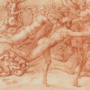 Trois travaux d'Hercule,sanguine, Michel-Ange,1530.