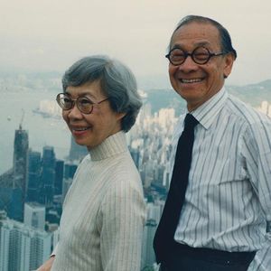 Eileen et I.M Pei à Hong Kong en 1988