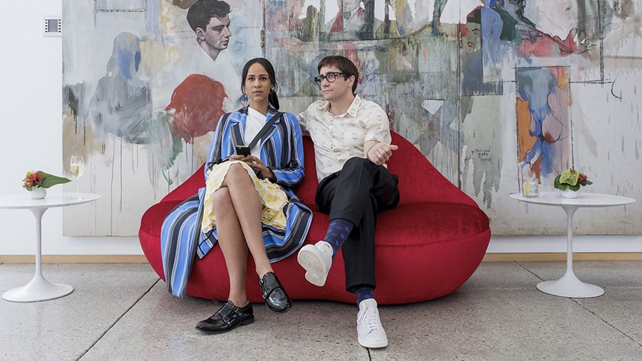 Zawe Ashton et Jake Gyllenhaal dans «Velvet Buzzsaw de Dan Gilroy (2019) une satire du milieu de l'art contemporain se déroulant à Los Angeles