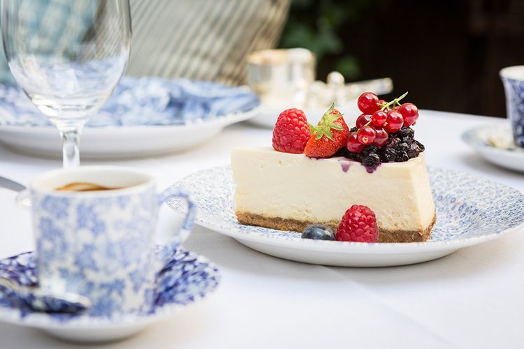 Le New York-style cheesecake.