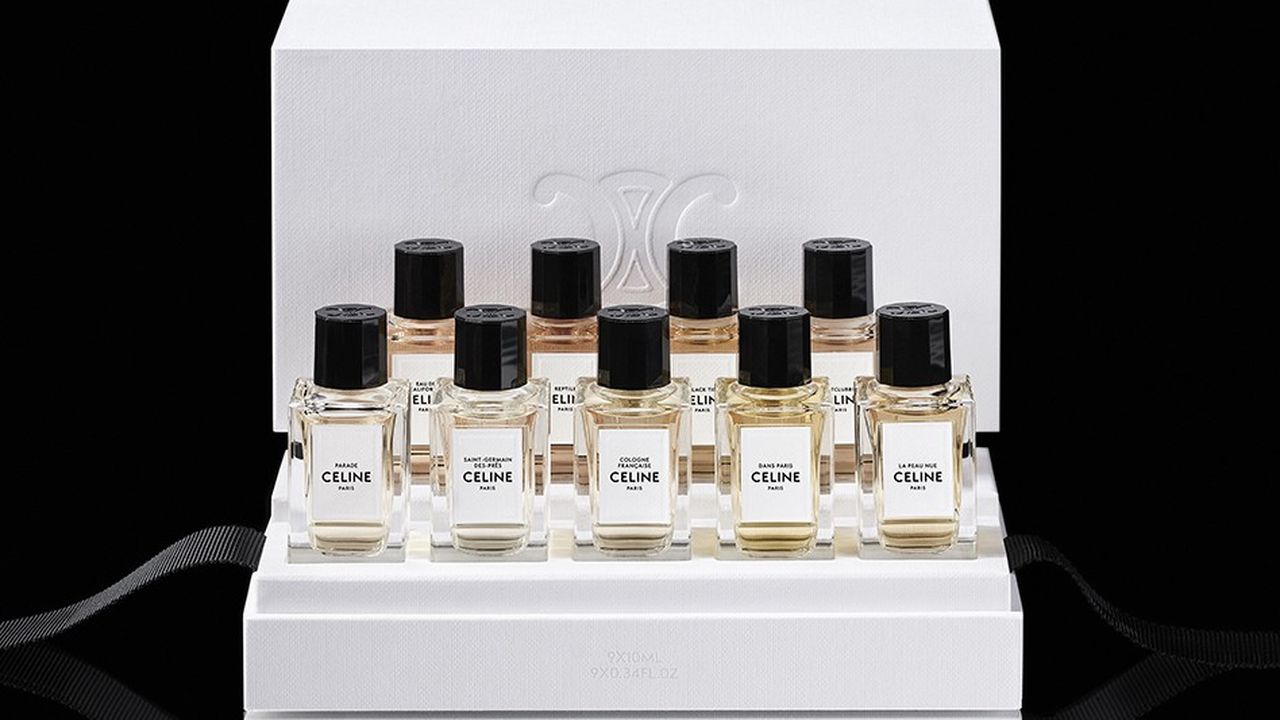 Les neuf parfums miniatures Celine.