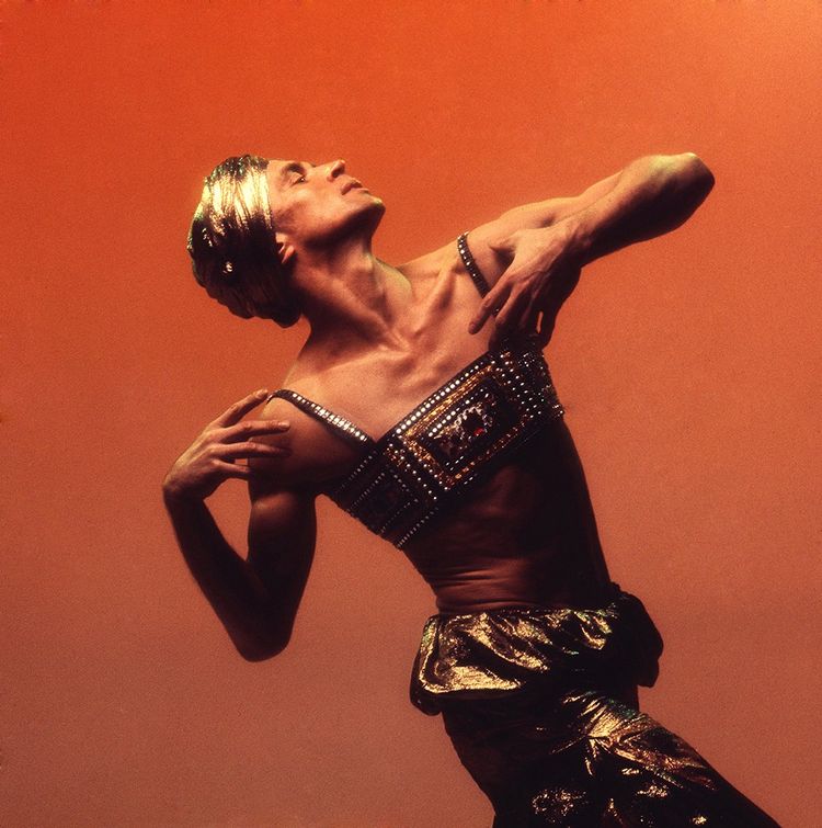 Le danseur en costume pour «Schéhérazade» des Ballets Russes, en 1978.