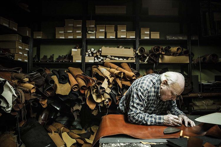 Rodolfo Fagliano, 92 ans, se rend encore tous les jours à l'atelier familial.