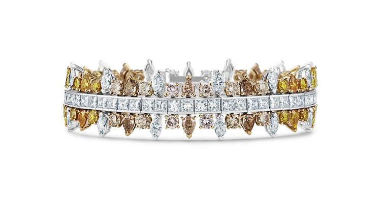Bracelet en or rose, or jaune, or blanc et diamants, collection «Reflections of Nature», De Beers.