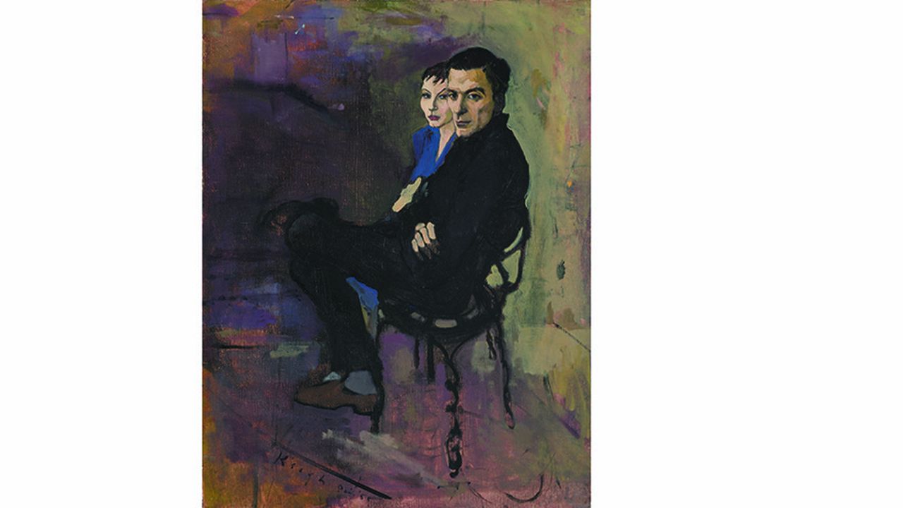 Tom Keogh, «Portrait de ZiziJeanmaire et Roland Petit», huile sur toile, 1955.