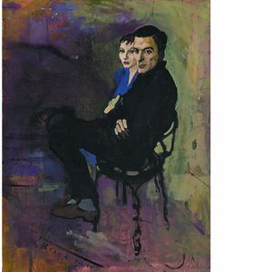 Tom Keogh, «Portrait de ZiziJeanmaire et Roland Petit», huile sur toile, 1955.