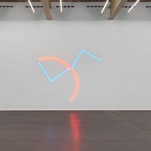 Vue de l'exposition «Neons» de François Morellet, chez Hauser & Wirth à Zurich.