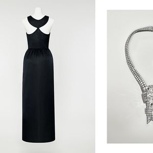 De gauche à droite, Le «Tiffany Diamond», la robe Givenchy portée par Audrey Hepburn dans «Breakfast at Tiffany's» (1960) et le collier serti de l'Empire Diamond de 80 carats collection «Blue Book 2021