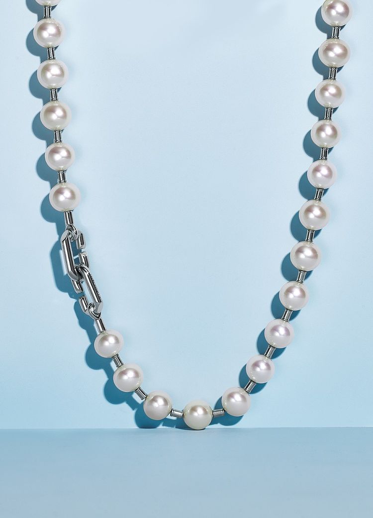 Collier en argent et perles d'eau douce de la collection Tiffany City HardWear, Tiffany & Co.