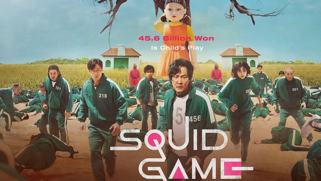 Affiche de Squid Game, le k-drama aux records explosifs sur Netflix.