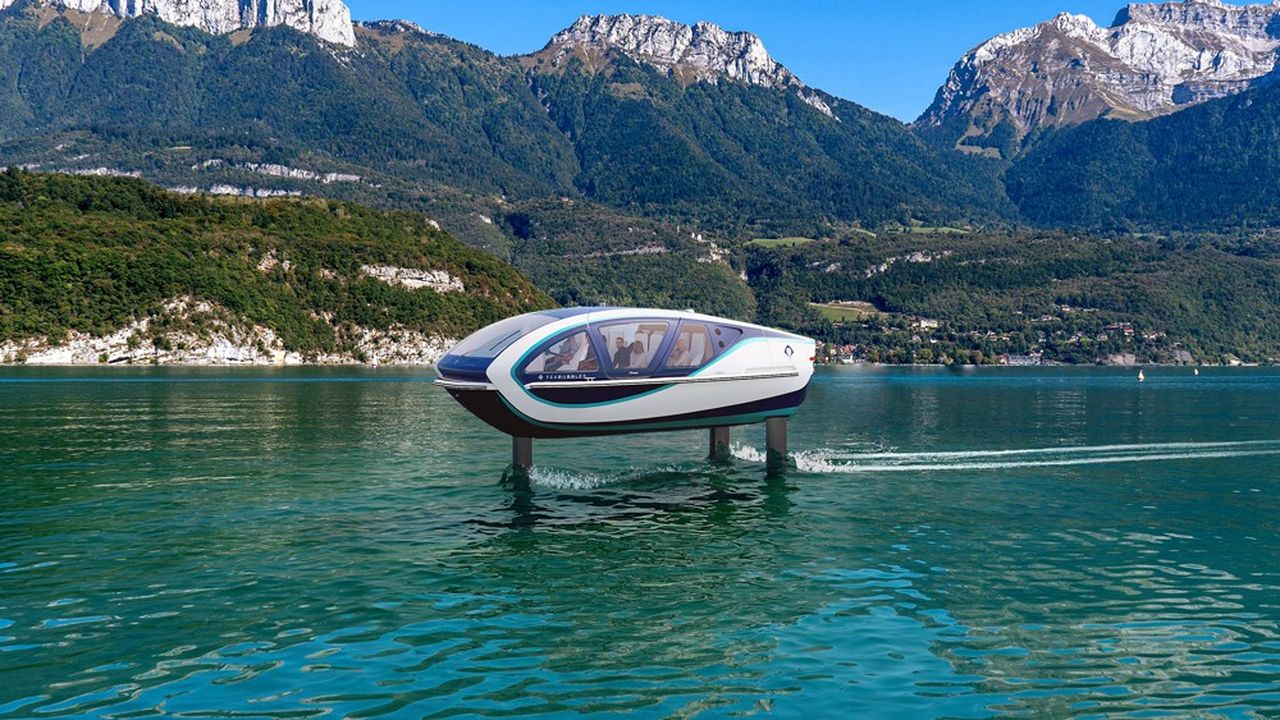Sur le lac d'Annecy, le taxi volant de Seabubbles aborde sa phase de décollage